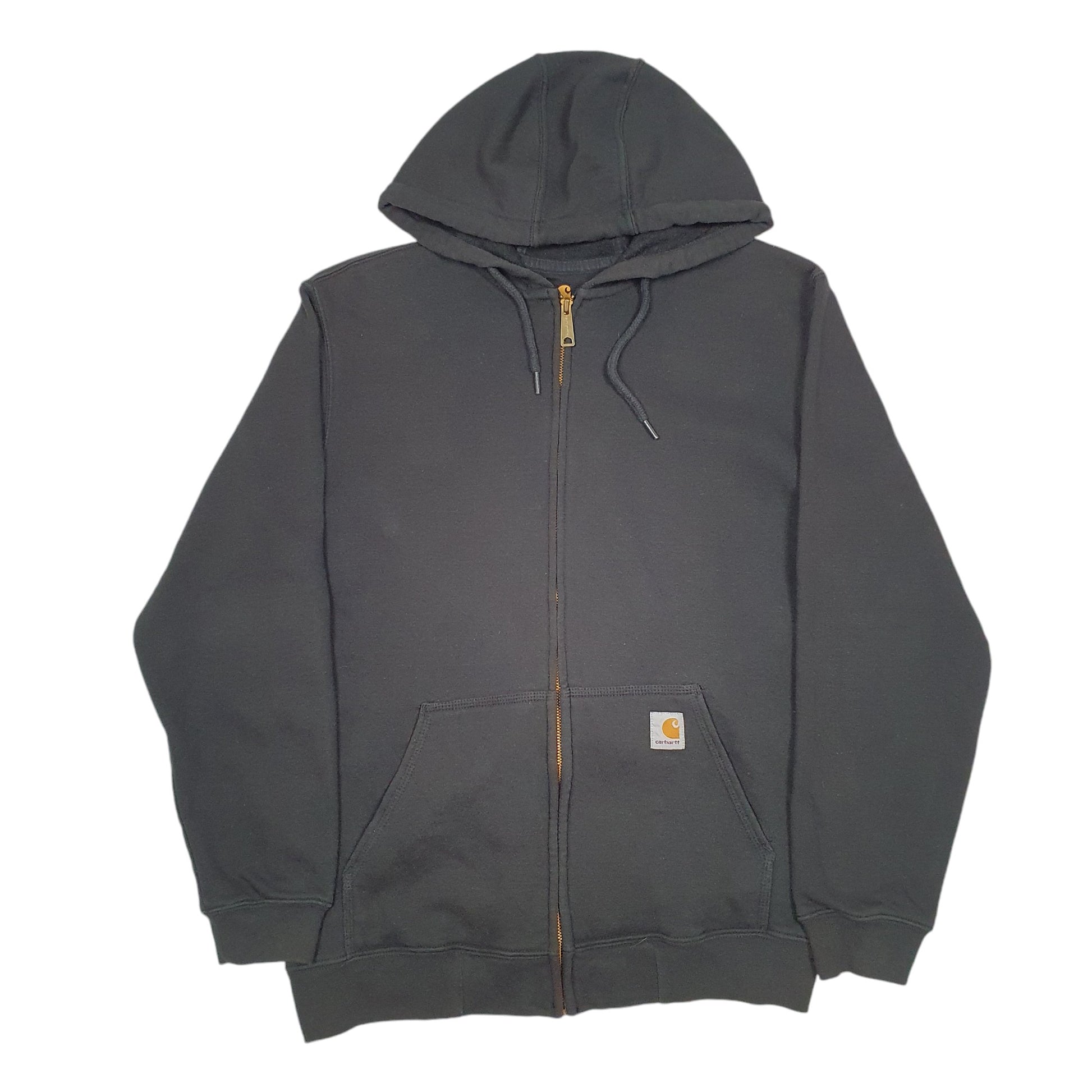Mens Black Carhartt Workwear Hoodie Full Zip Jumper