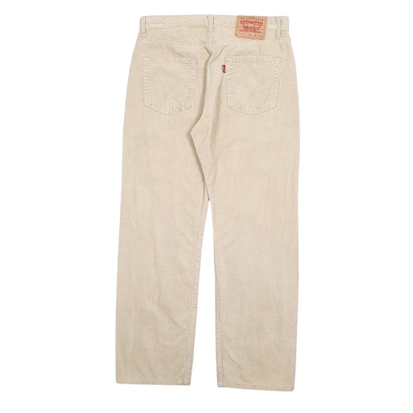 Mens Beige Levis 751 Corduroy Trousers