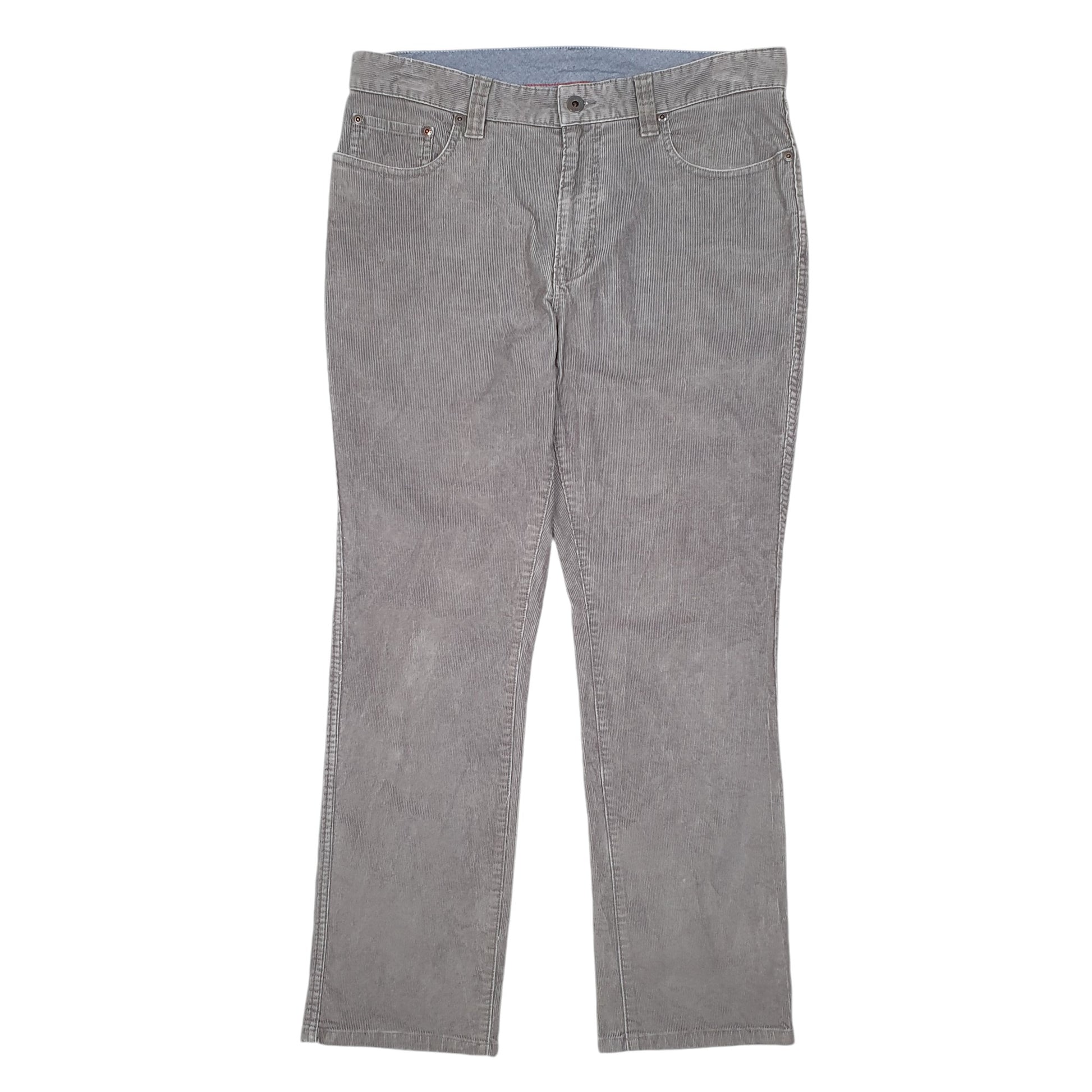 Mens Grey L.L.Bean Standard Cords Corduroy Trousers
