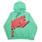 Mens Green Nike Spellout Hoodie Jumper