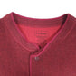 Mens Burgundy L.L.Bean Henley Thermal Quarter Zip Jumper