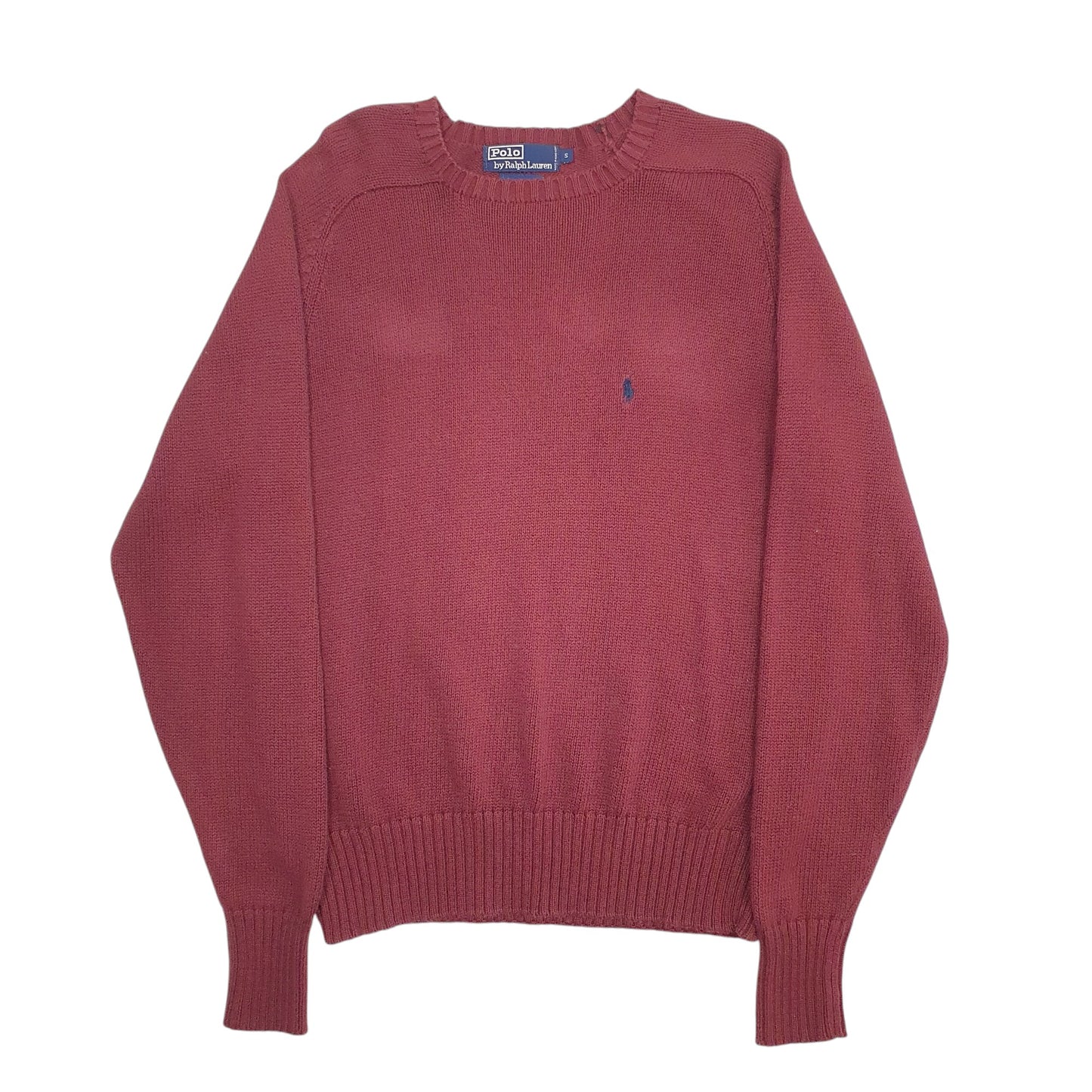 Mens Burgundy Polo Ralph Lauren Knit Crewneck Jumper