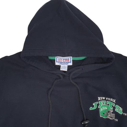 Mens Black Starter NFL Pro Line New York Jets Hoodie Jumper