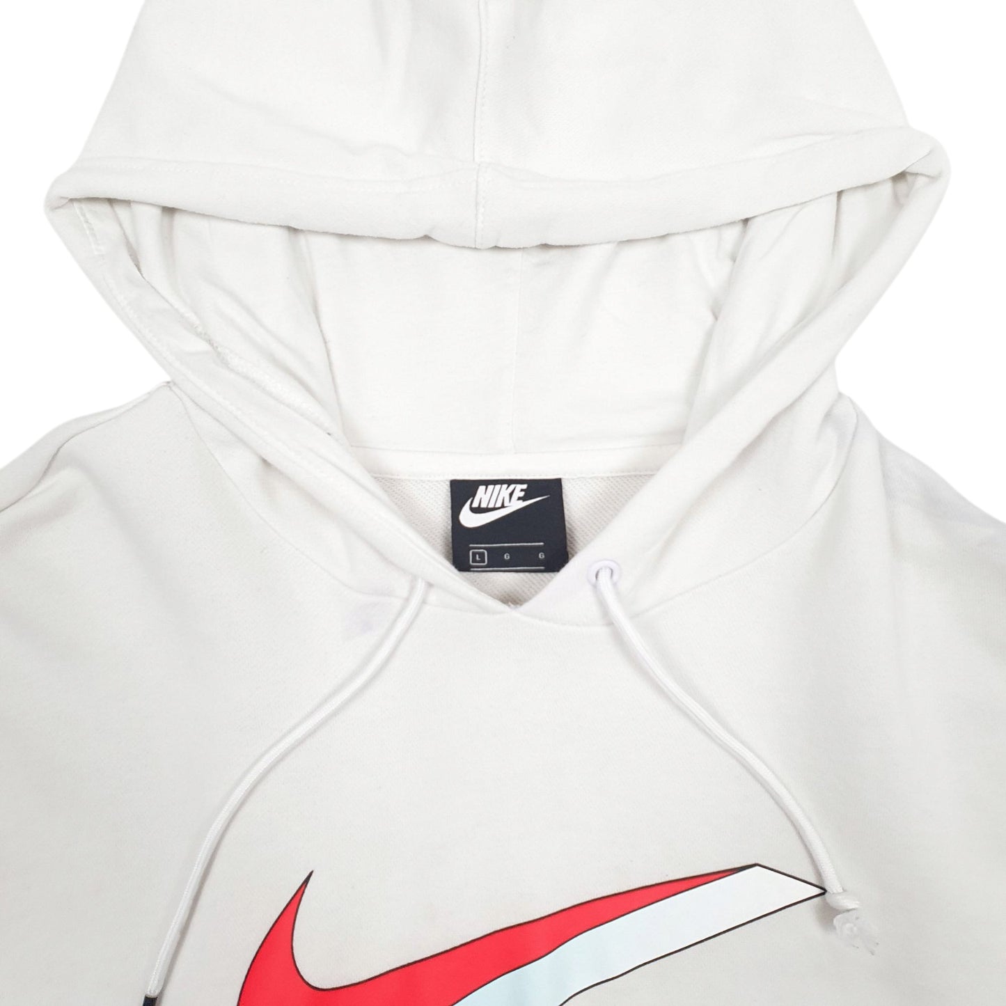 Womens White Nike Croptop Hoodie Jumper