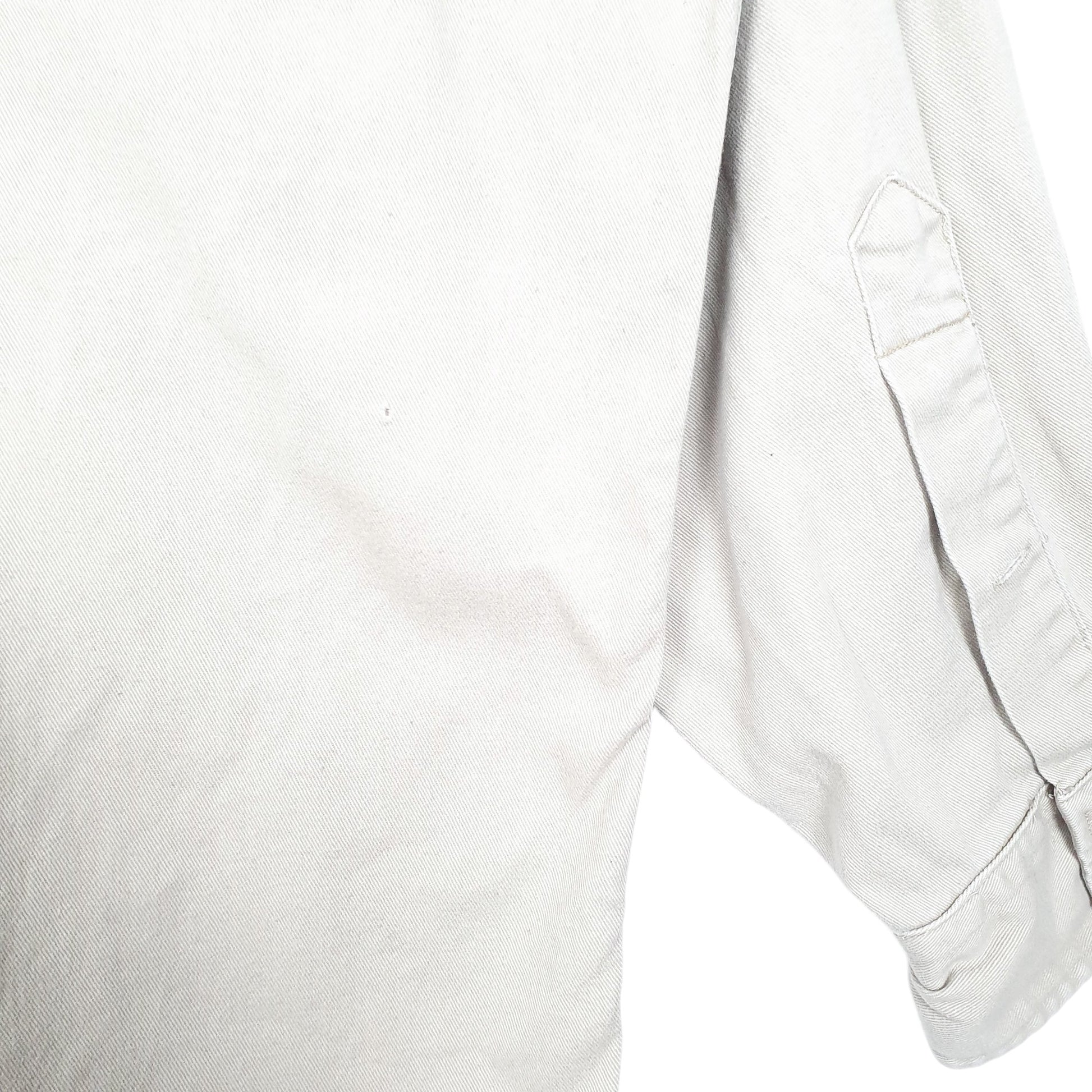 Mens Beige Ralph Lauren Oxford Heavy Overshirt Long Sleeve Shirt