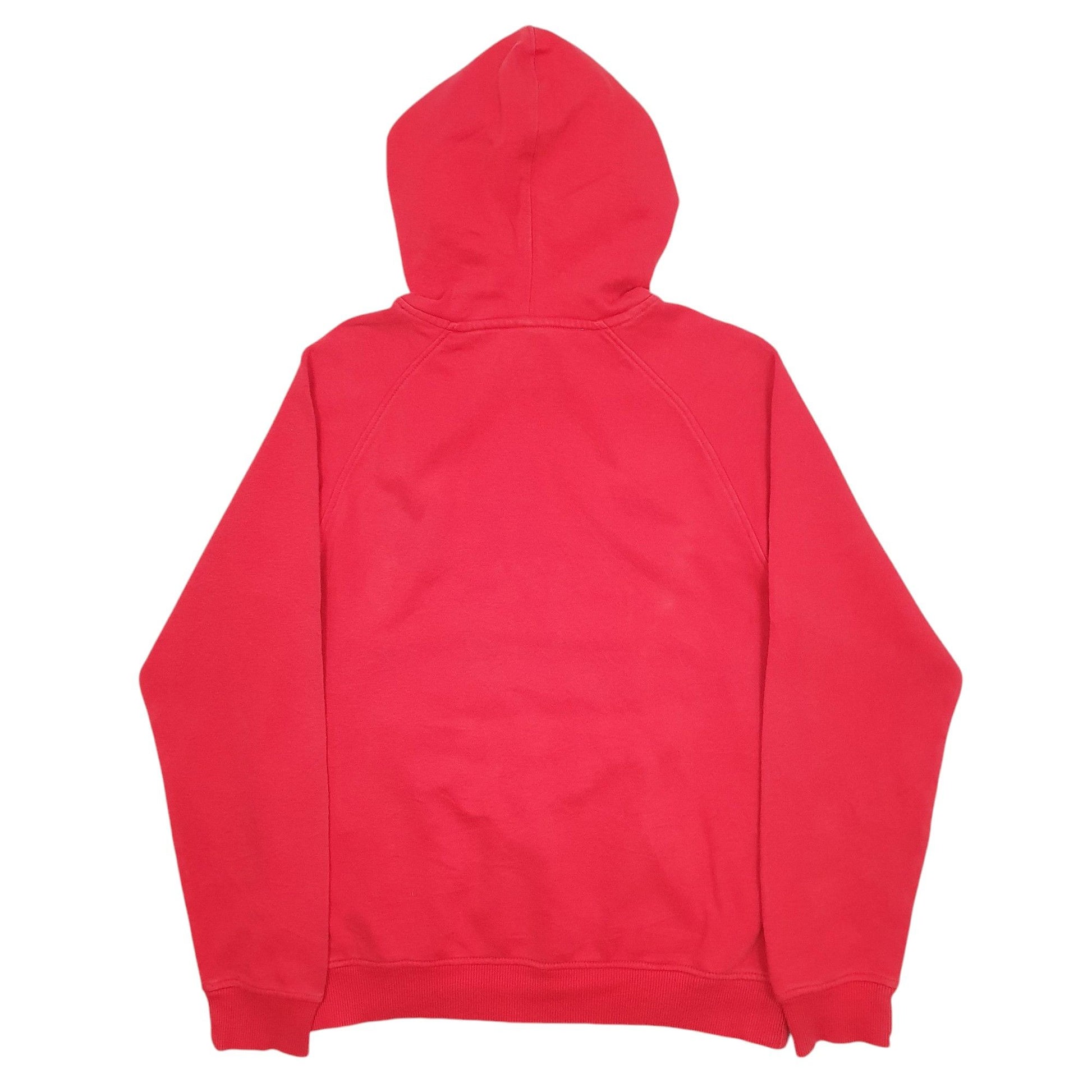 Mens Red Adidas Spellout Hoodie Jumper
