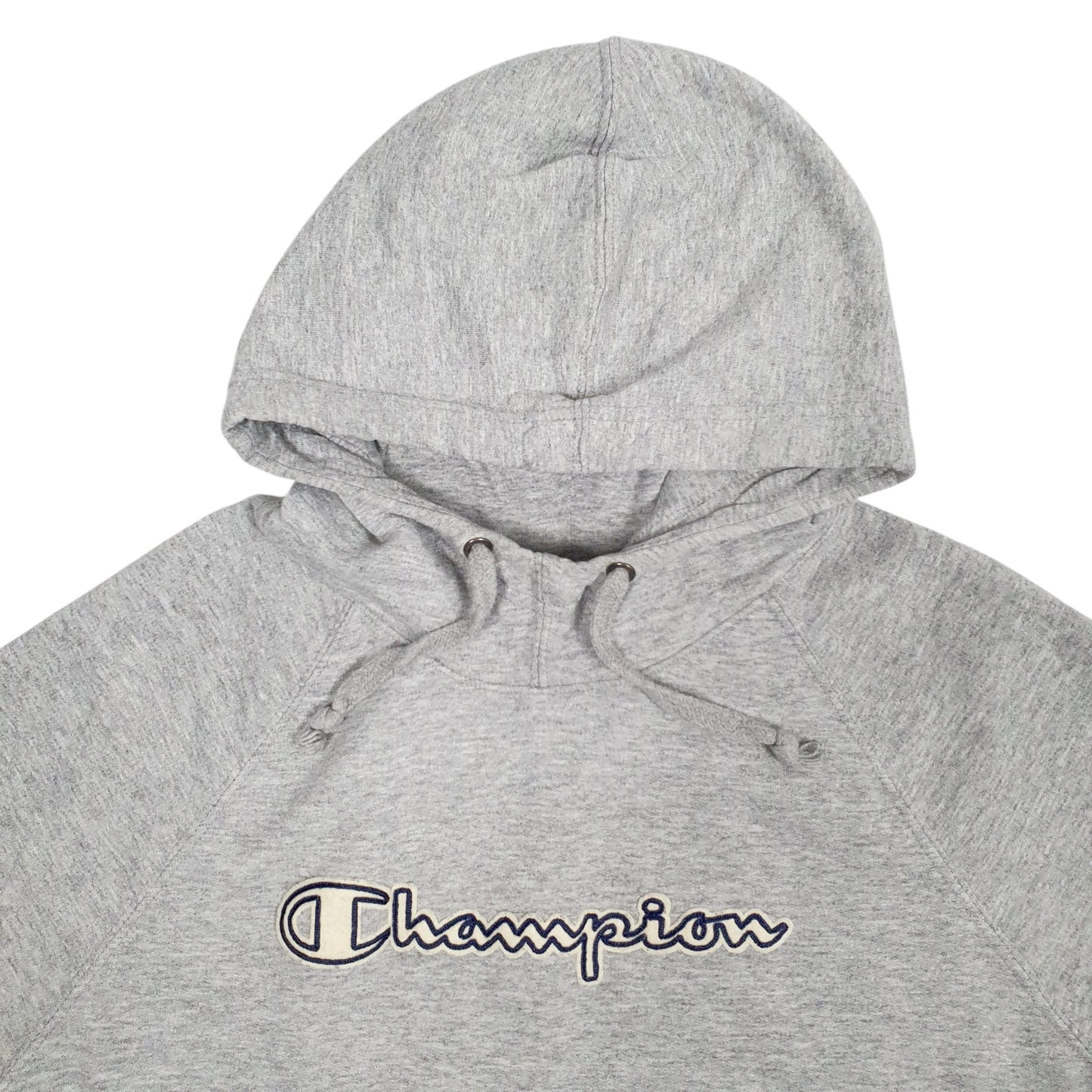 Womens Grey Champion Spellout Hoodie Jumper