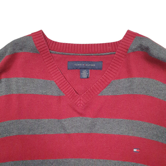 Mens Red Tommy Hilfiger Knit Crewneck Jumper
