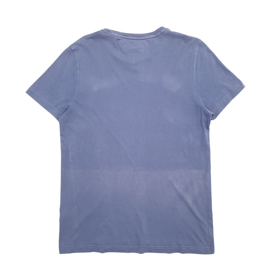 Womens Blue Tommy Hilfiger Spellout Short Sleeve T Shirt
