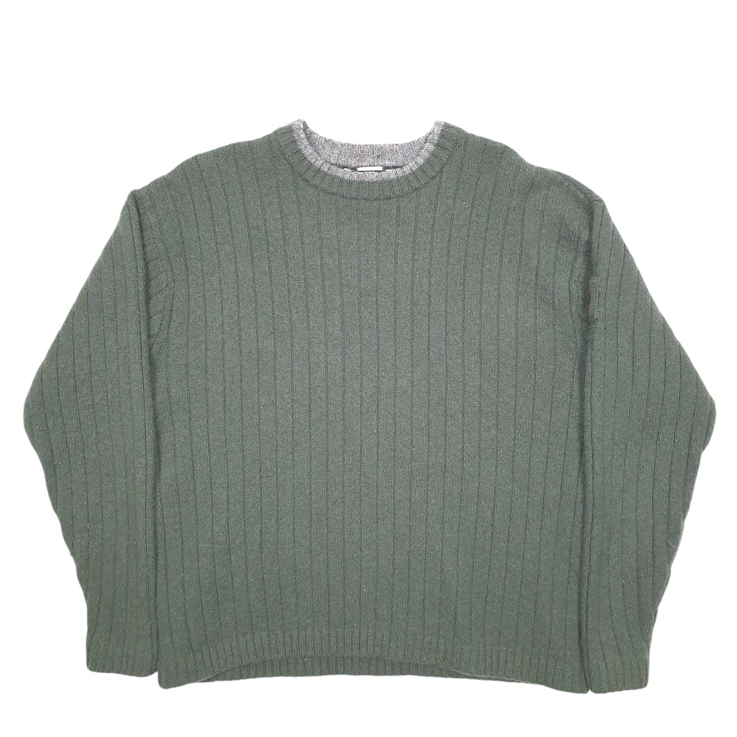 Mens Green The North Face Knit Crewneck Jumper