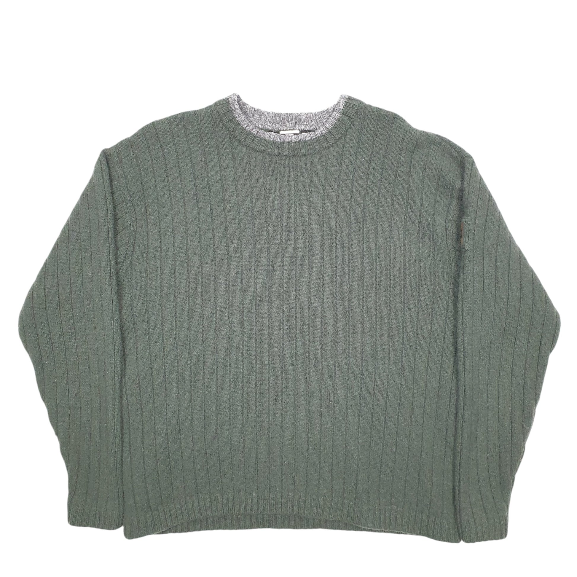 Mens Green The North Face Knit Crewneck Jumper