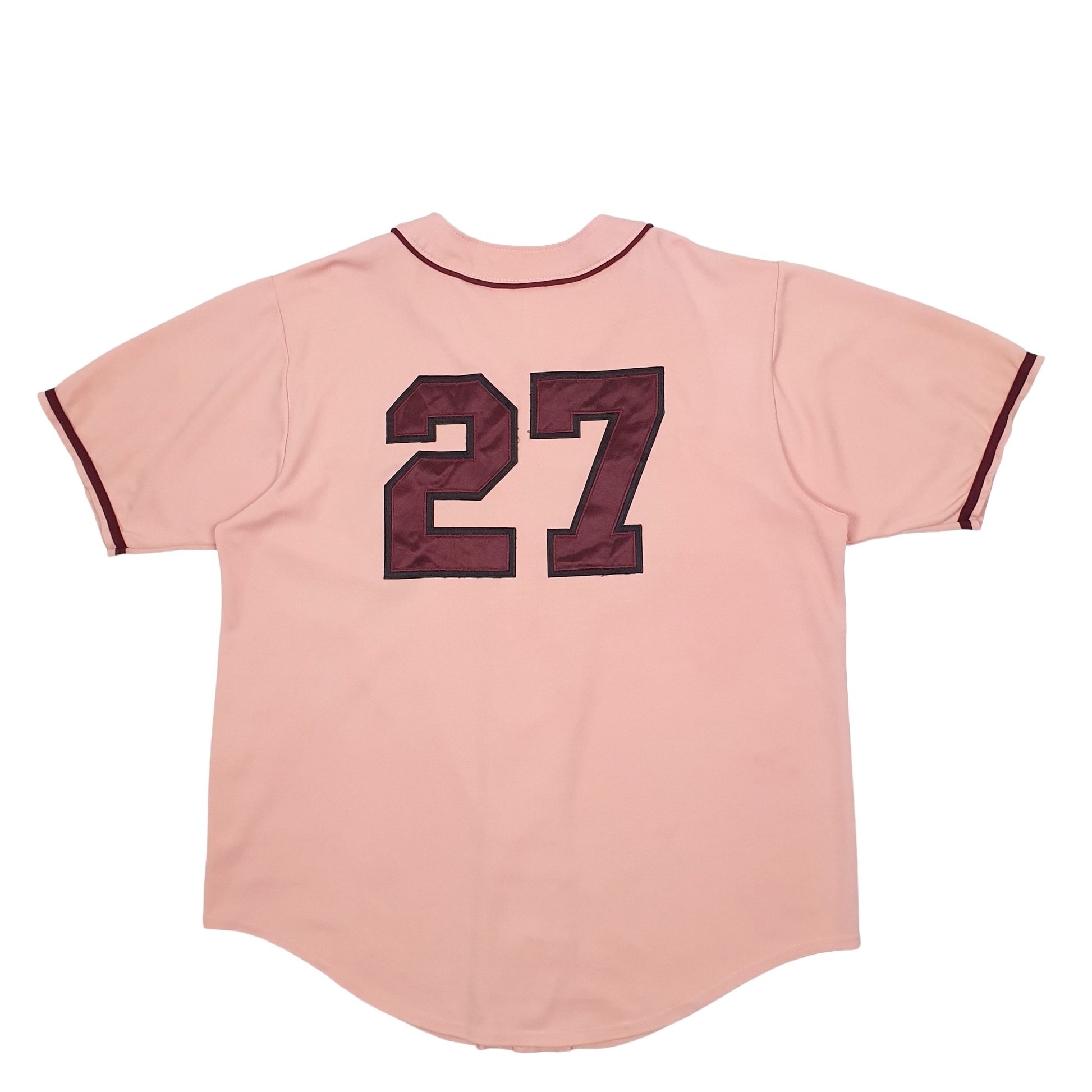 Mens Pink Delong MLB Baseball Jersey Jordan Short Sleeve T Shirt