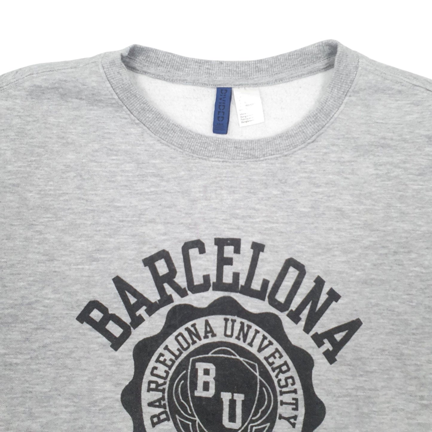 Mens Grey H&M Barcelona University Crewneck Jumper