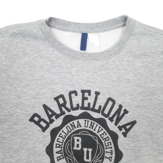 Mens Grey H&M Barcelona University Crewneck Jumper