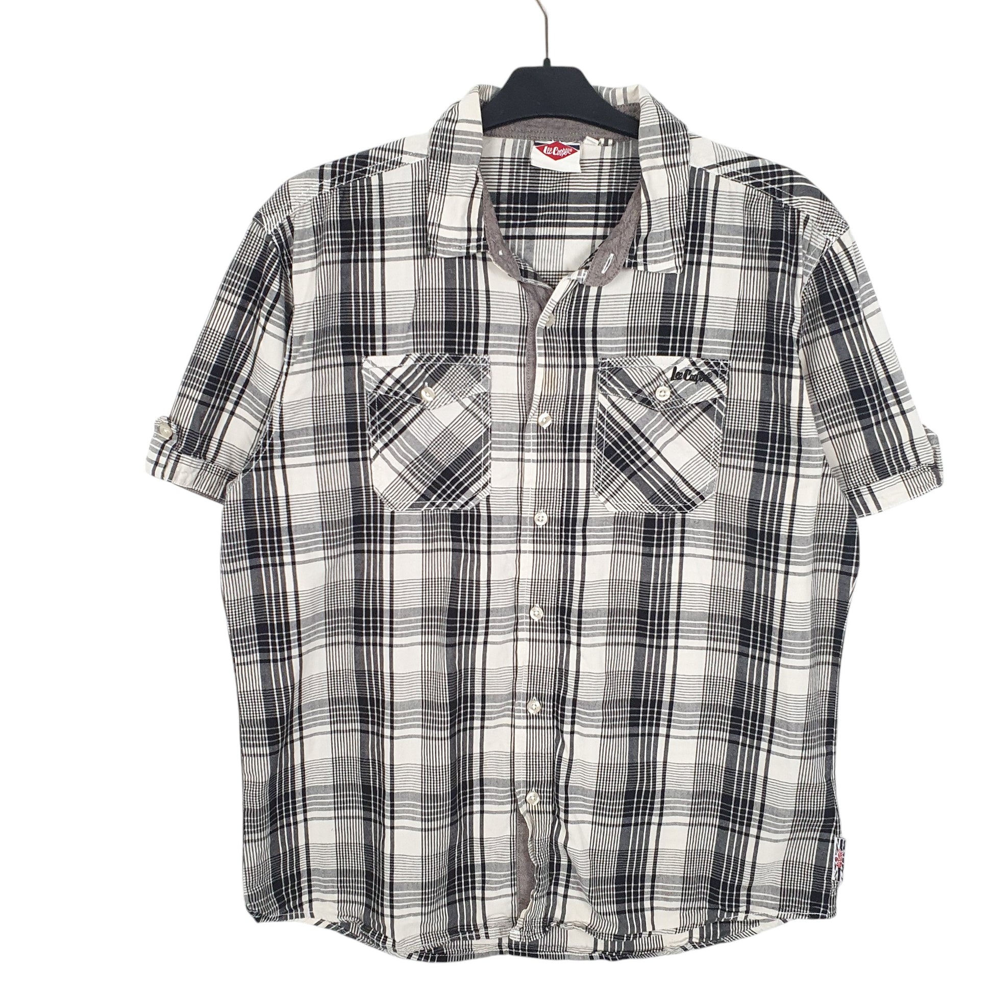 Mens White Lee Cooper  Short Sleeve Shirt