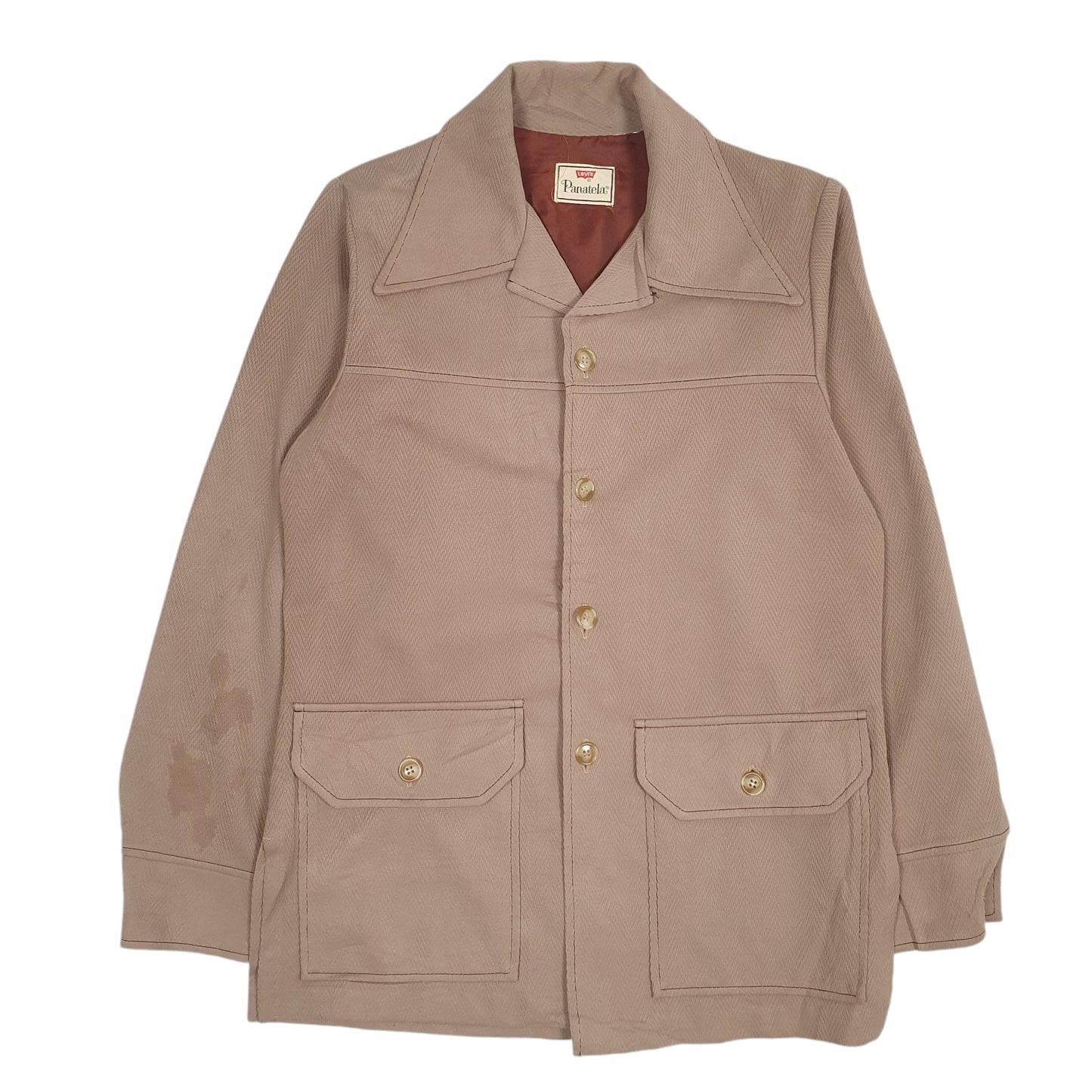 Mens Beige Levis Vintage Panatela  Coat