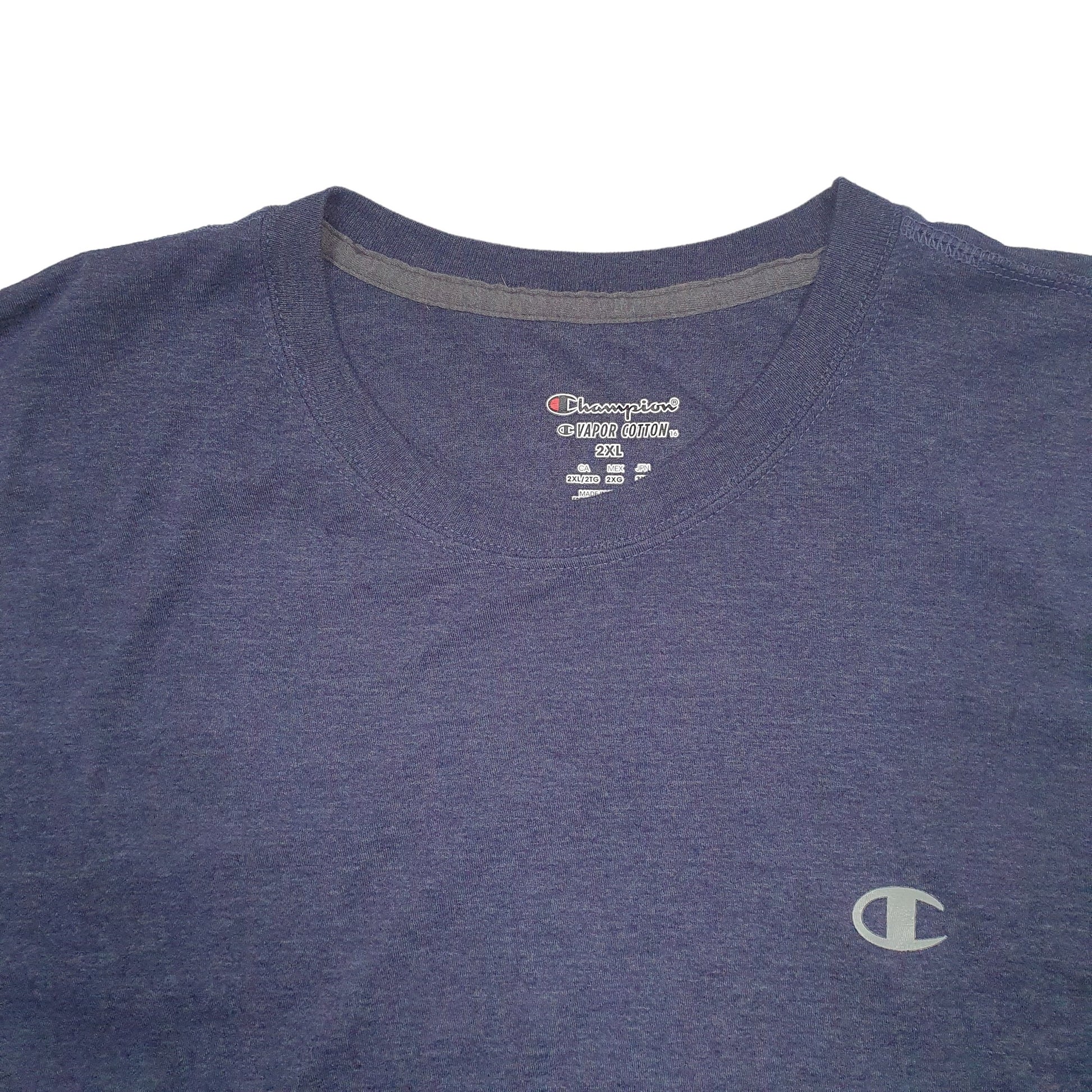 Mens Blue Champion  Short Sleeve T Shirt