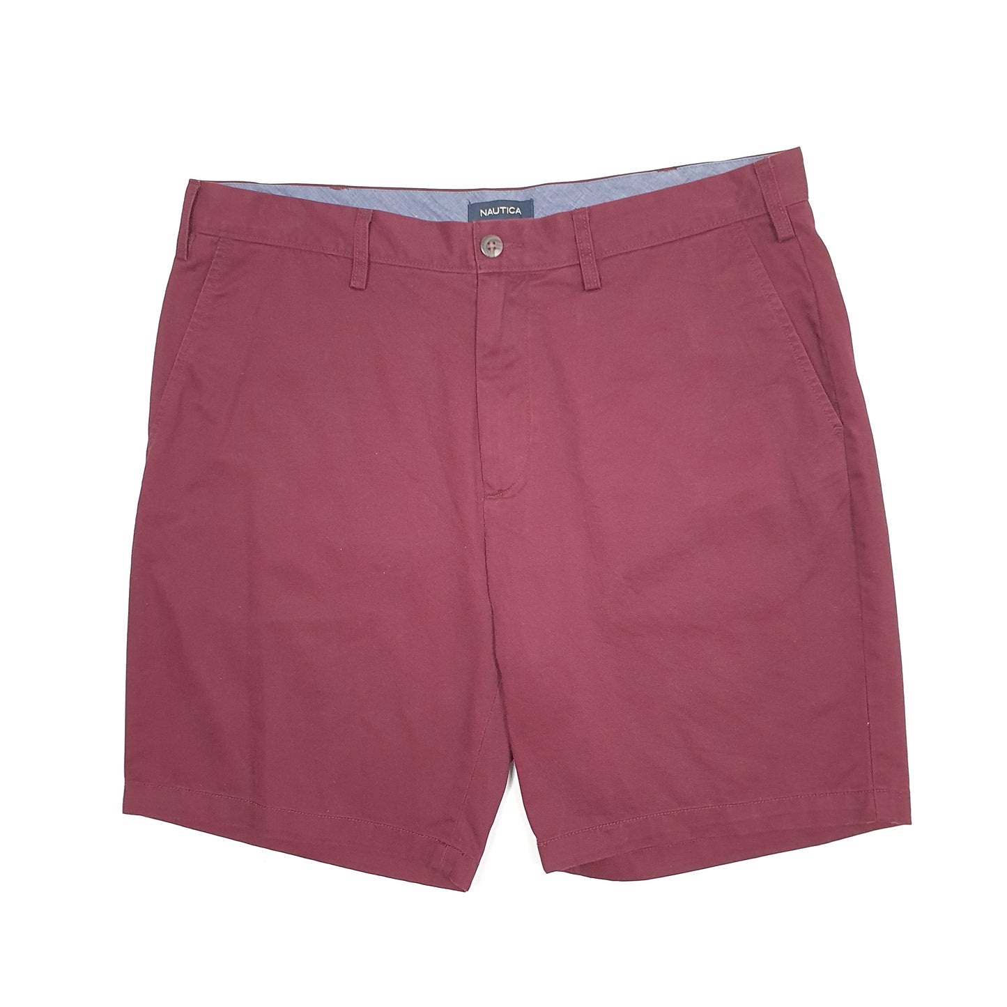 Mens Burgundy Nautica Deck Chino Shorts