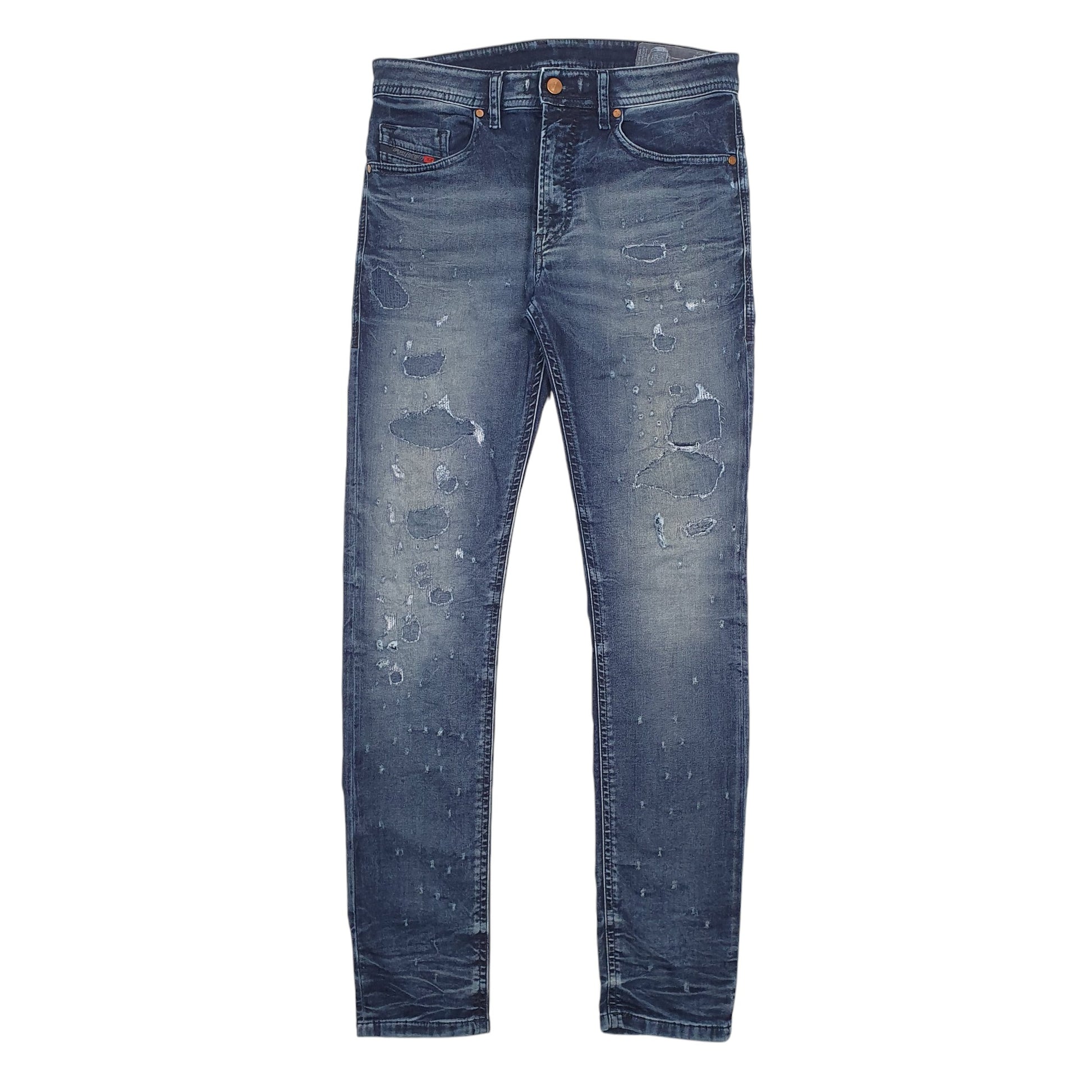 Womens Navy Diesel Distressed Casual JeansW30 L32