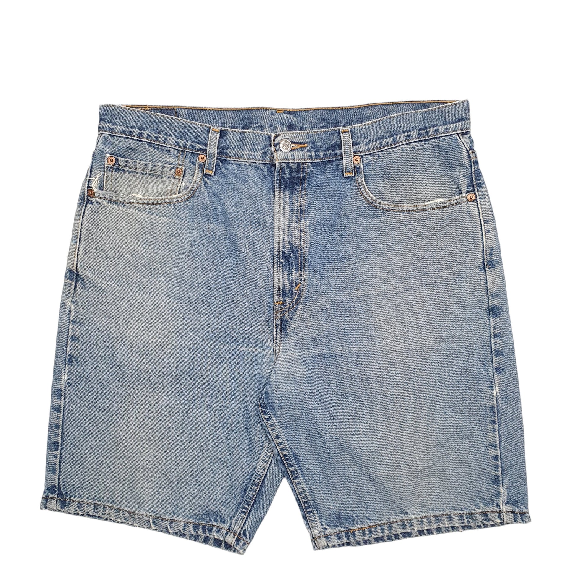 Mens Blue Levis Denim Jeans Jorts 505 Regular Denim Shorts