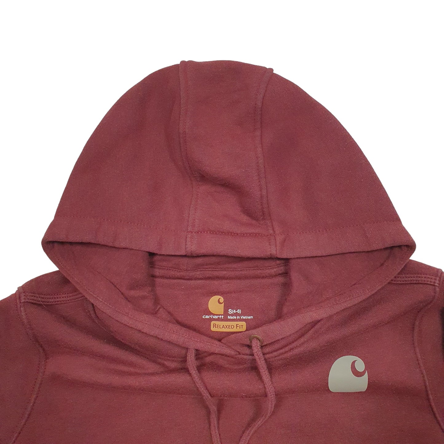 Womens Burgundy Carhartt Workwear Hoodie Jumper