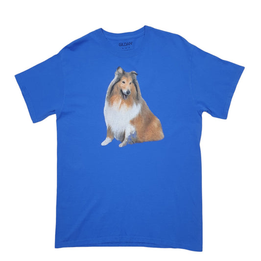 Mens Blue Gildan Lassie Short Sleeve T Shirt