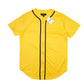 Mens Yellow Forever 21 Baseball Jersey Short Sleeve T Shirt
