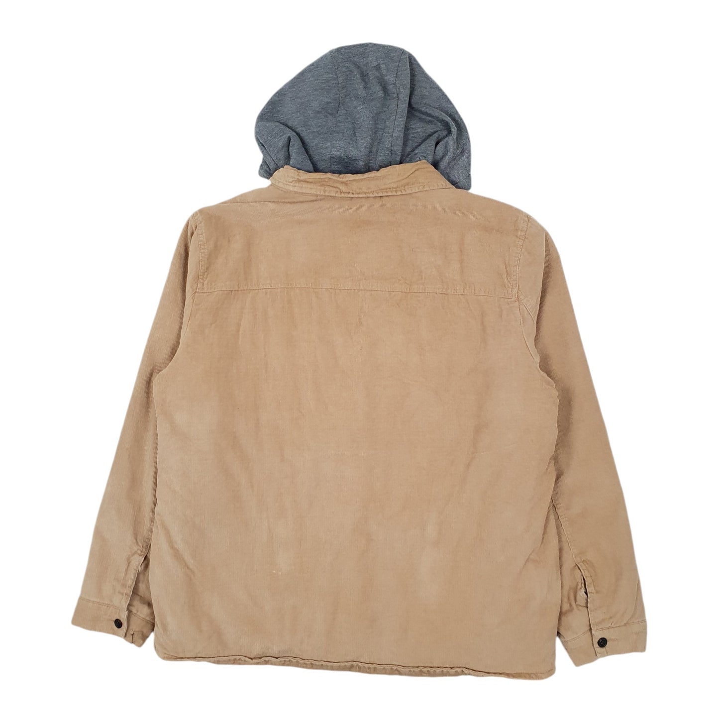 Mens Beige Levis Corduroy Hoodie Chore Workwear  Coat