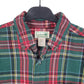 Mens Green L.L.Bean Tartan Flannel Overshirt Long Sleeve Shirt