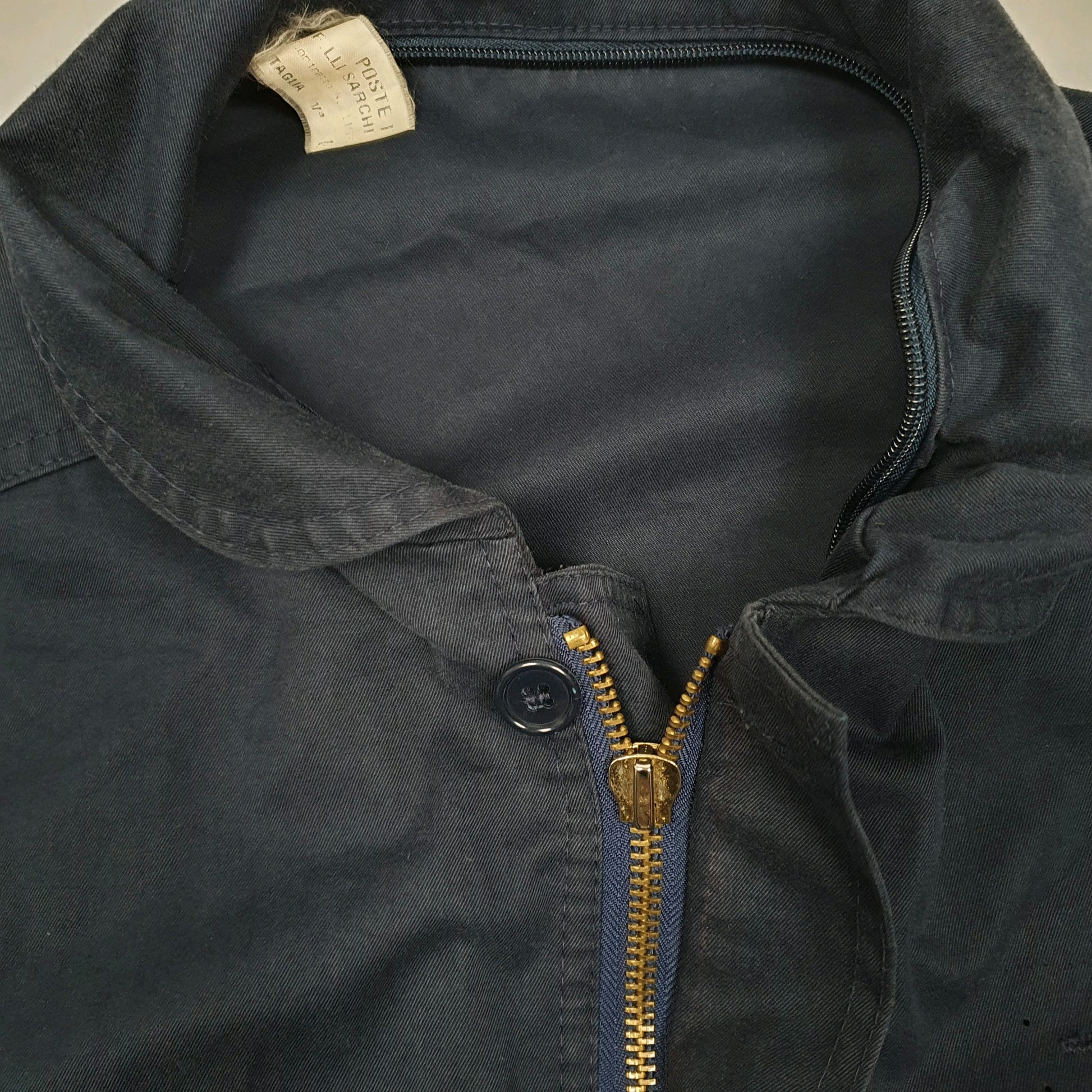 Mens Navy Poste Italiane Overcoat Rain  Coat