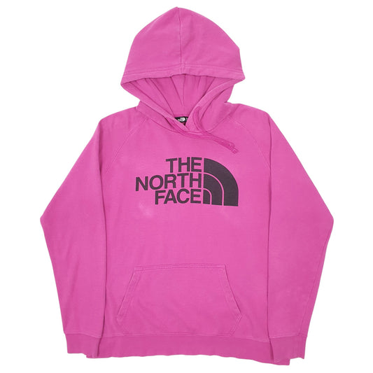 Womens Pink The North Face Spellout Hoodie Jumper