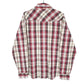 Mens Burgundy Levis Western Modern Cowboy Snap Button Long Sleeve Shirt