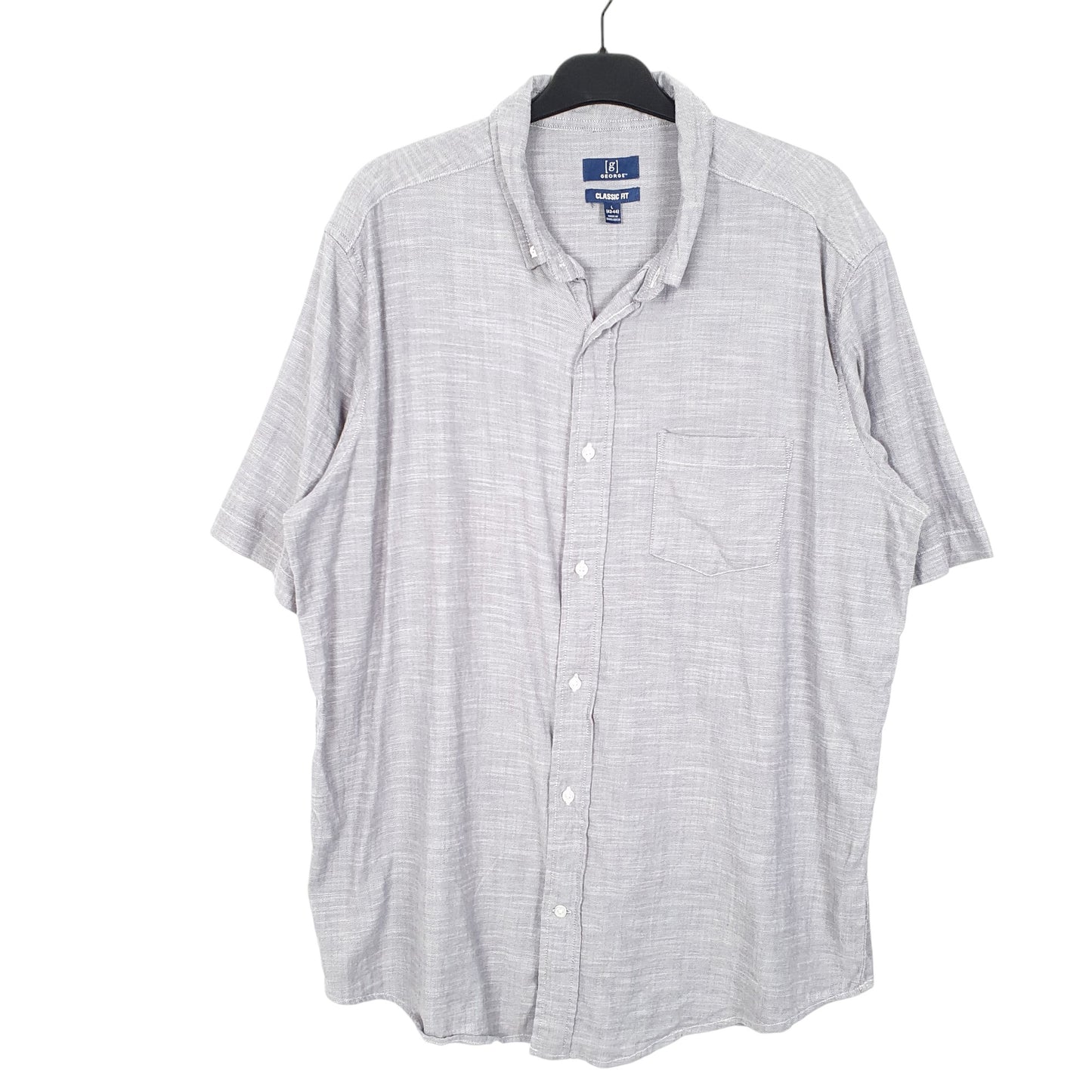 Mens Grey George  Short Sleeve Shirt