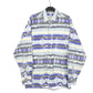 Mens Blue Mario Santini Navajo Chamois Overshirt Aztec Long Sleeve Shirt