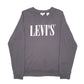 Mens Grey Levis Spellout Hoodie Jumper