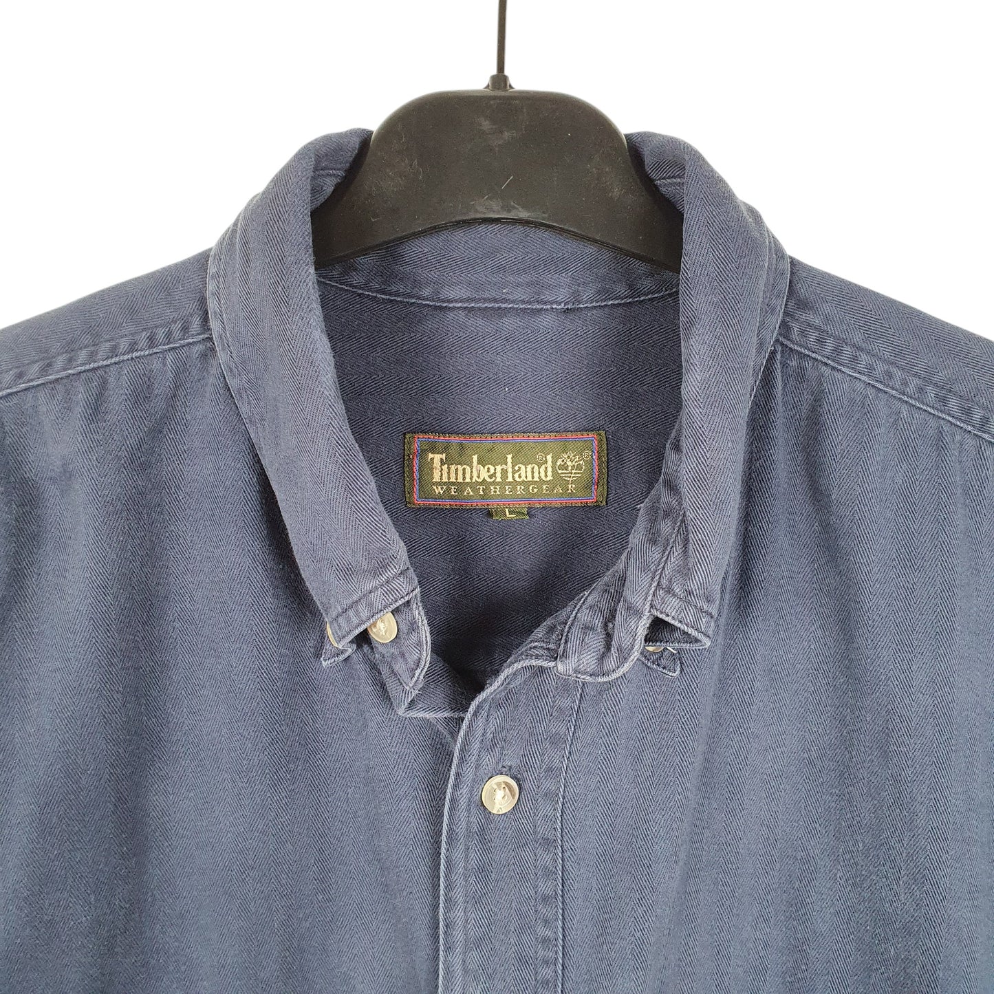 Mens Navy Timberland Weathergear Heavy Overshirt Shacket Long Sleeve Shirt