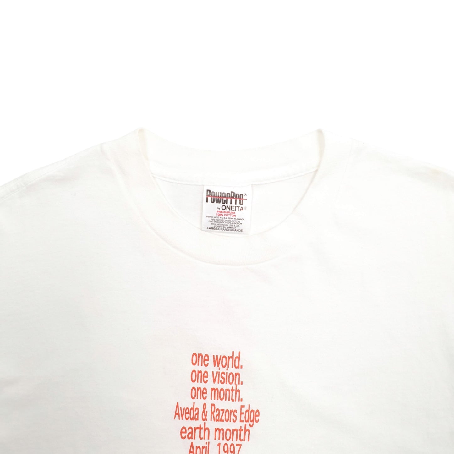 Mens White Power Pro Made In USA Vintage Pre Shrunk Short Sleeve T Shirt