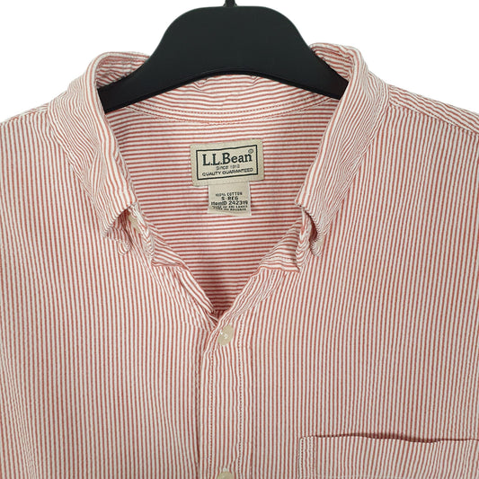 Mens Pink L.L.Bean  Short Sleeve Shirt