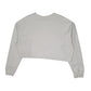 Womens White Champion Crop Top Crewneck Jumper