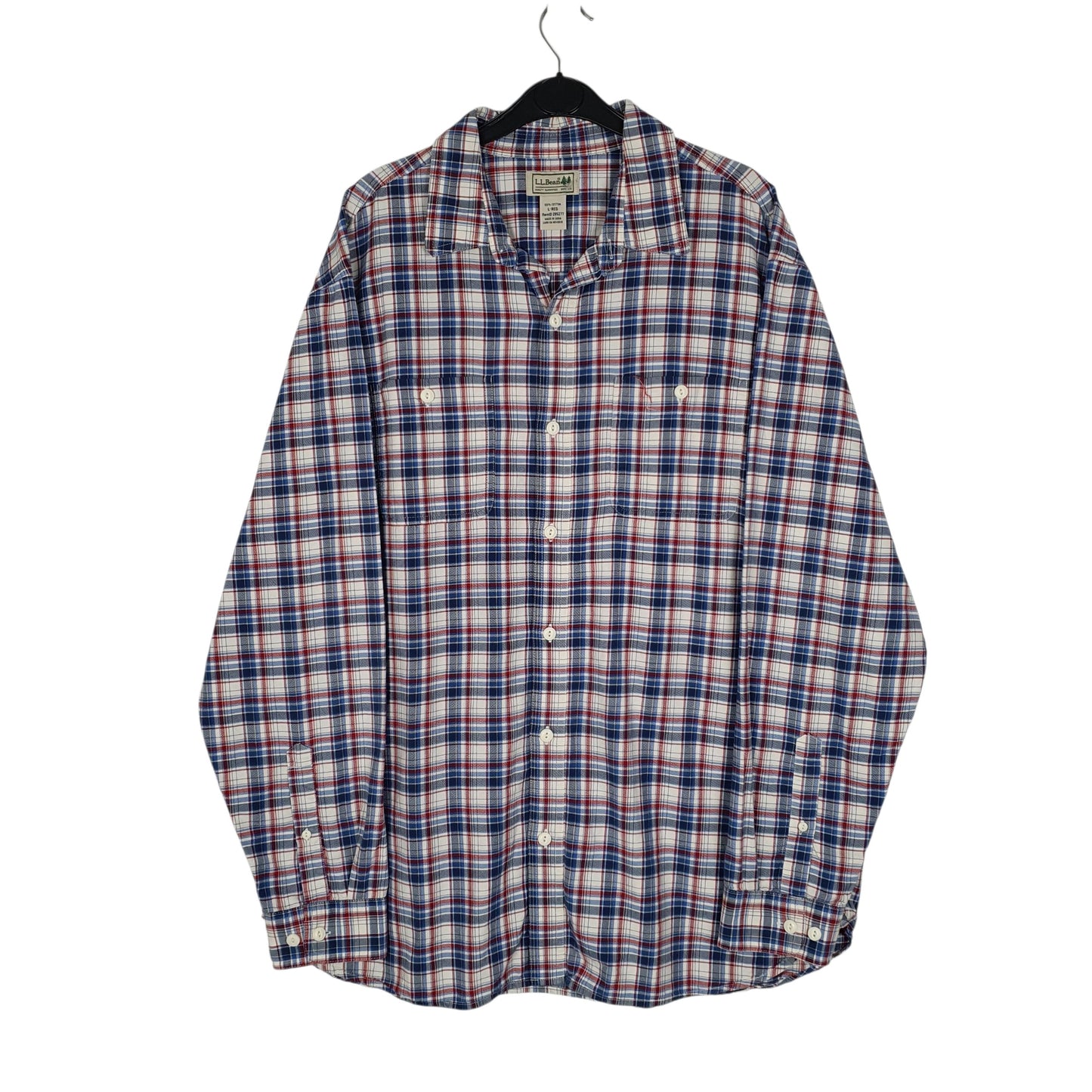 Mens Blue L.L.Bean  Long Sleeve Shirt