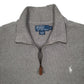 Mens Grey Polo Ralph Lauren  Quarter Zip Jumper