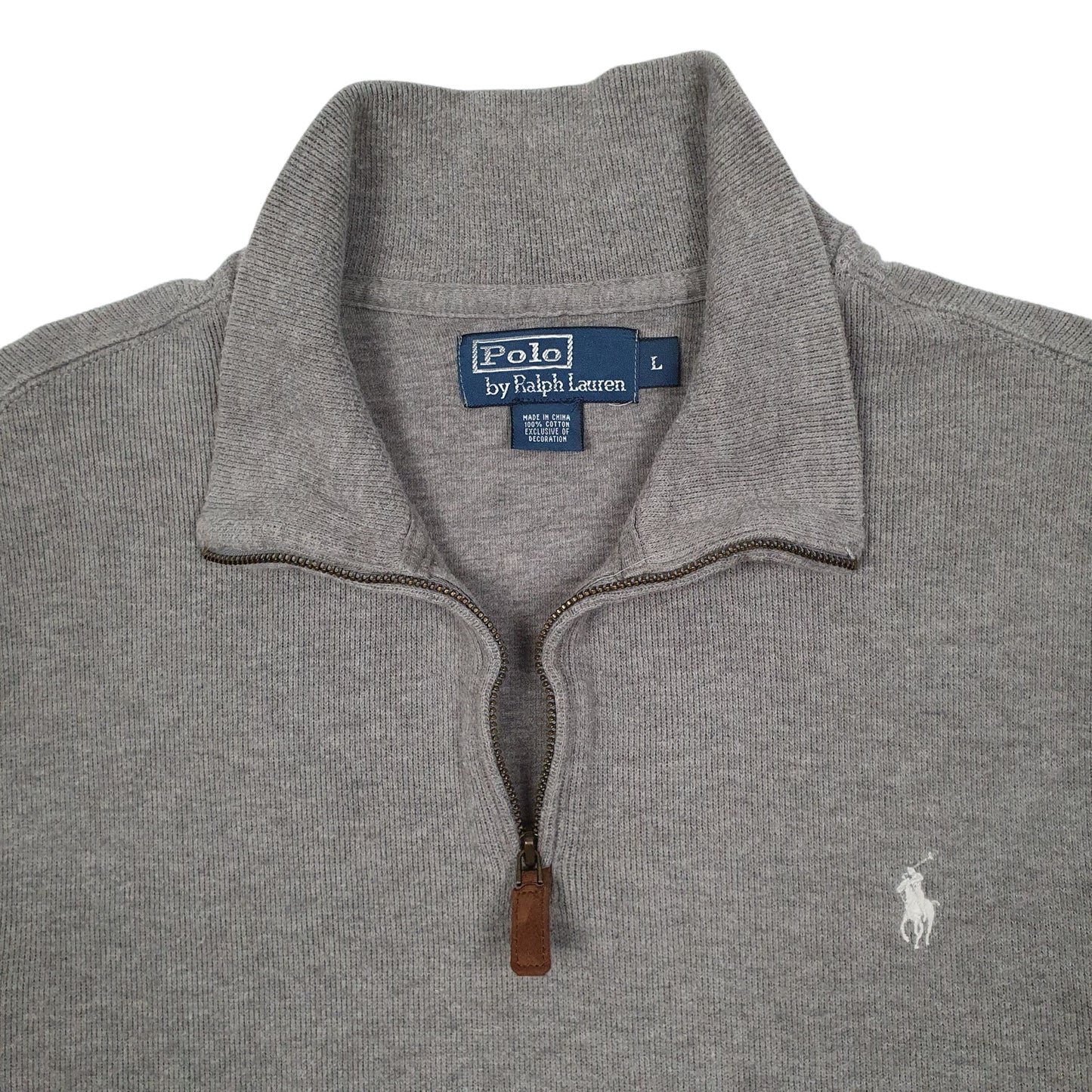 Mens Grey Polo Ralph Lauren  Quarter Zip Jumper