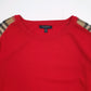 Mens Red Burberry  Crewneck Jumper