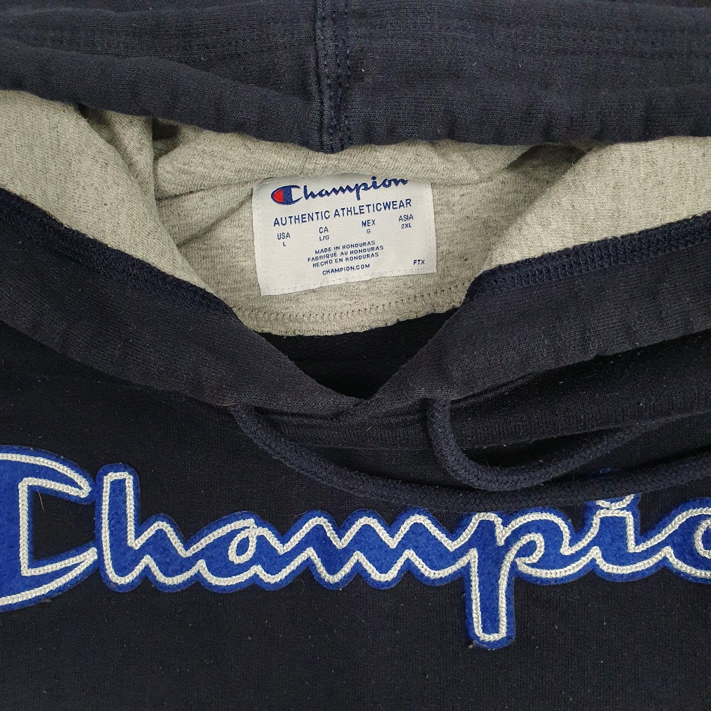 Mens Navy Champion  Hoodie Jumper
