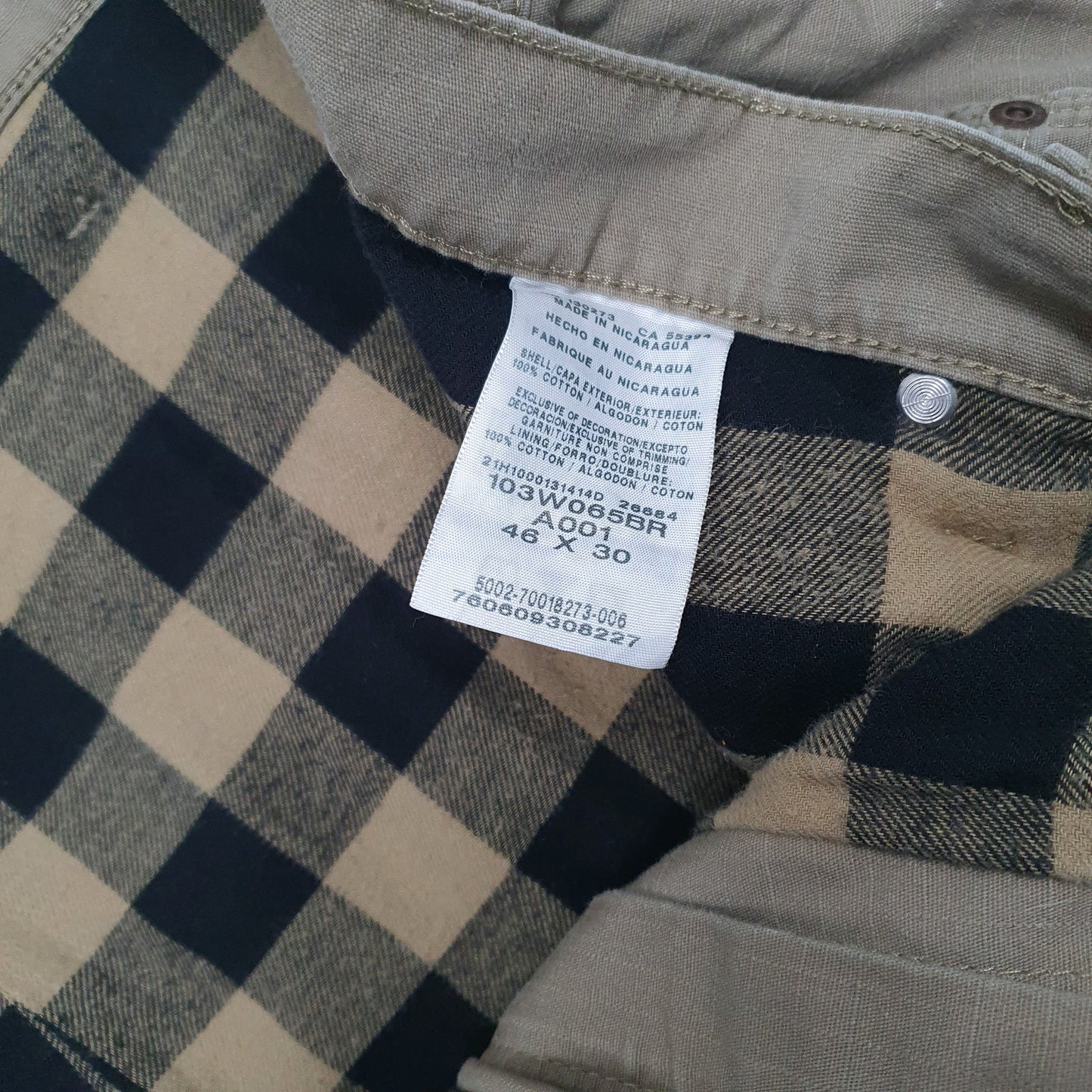 Mens Brown Wrangler Riggs Workwear Fleece Lined  Trousers