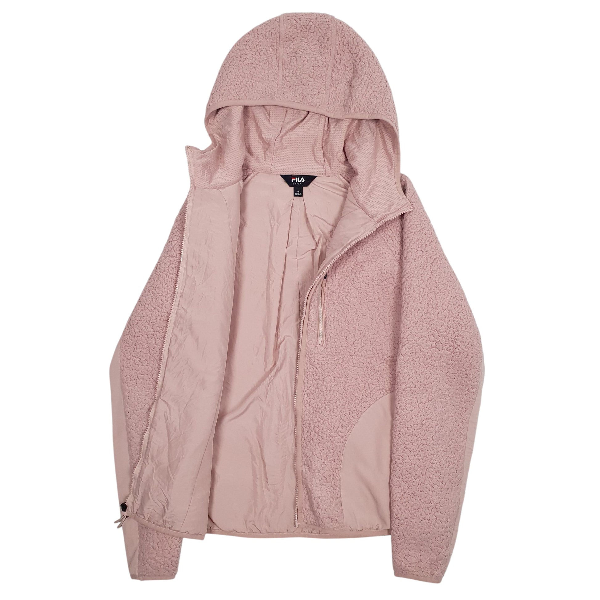 Womens Pink Fila Sport Full Zip Jumper