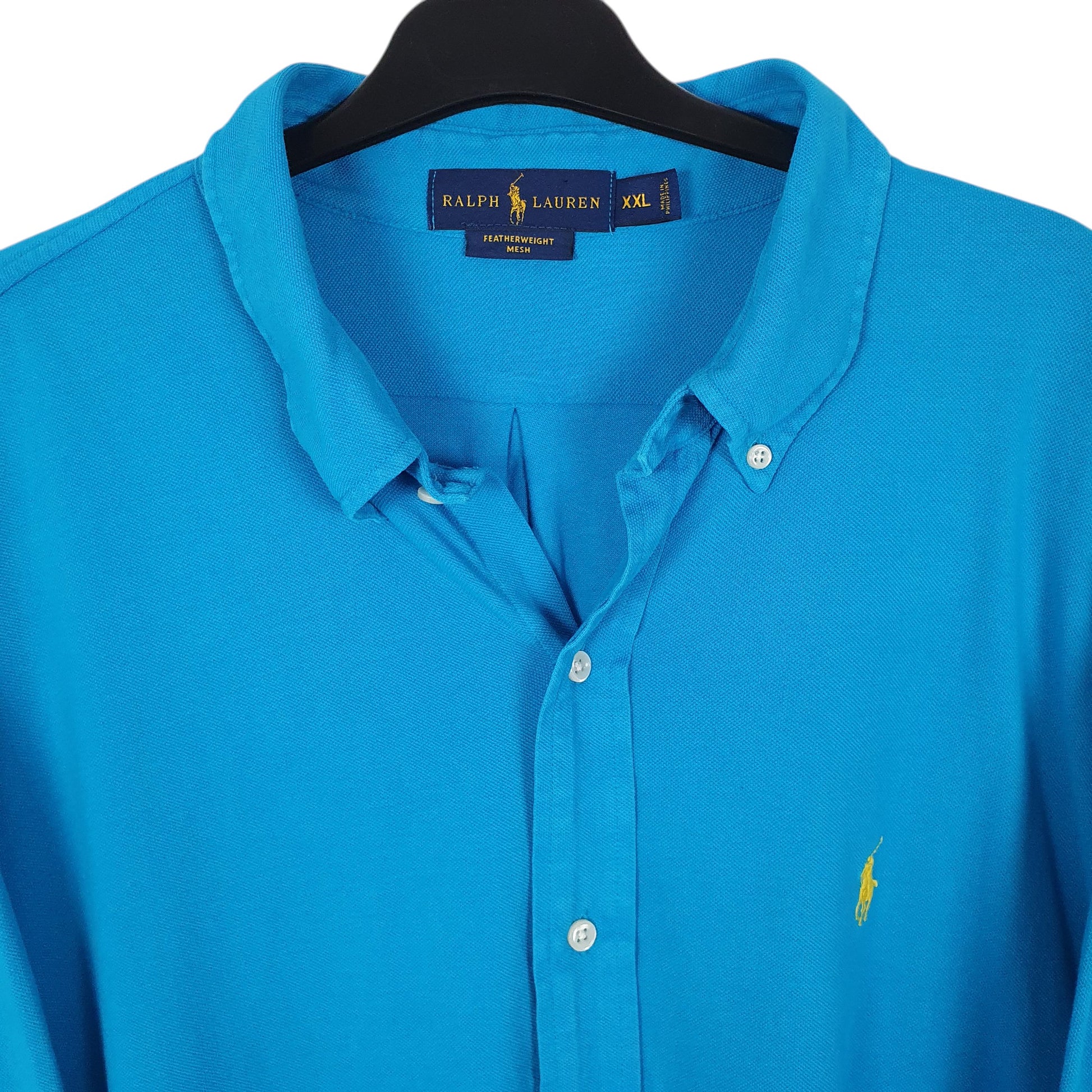 Mens Blue Ralph Lauren Featherweight Mesh Stretch  Shirt