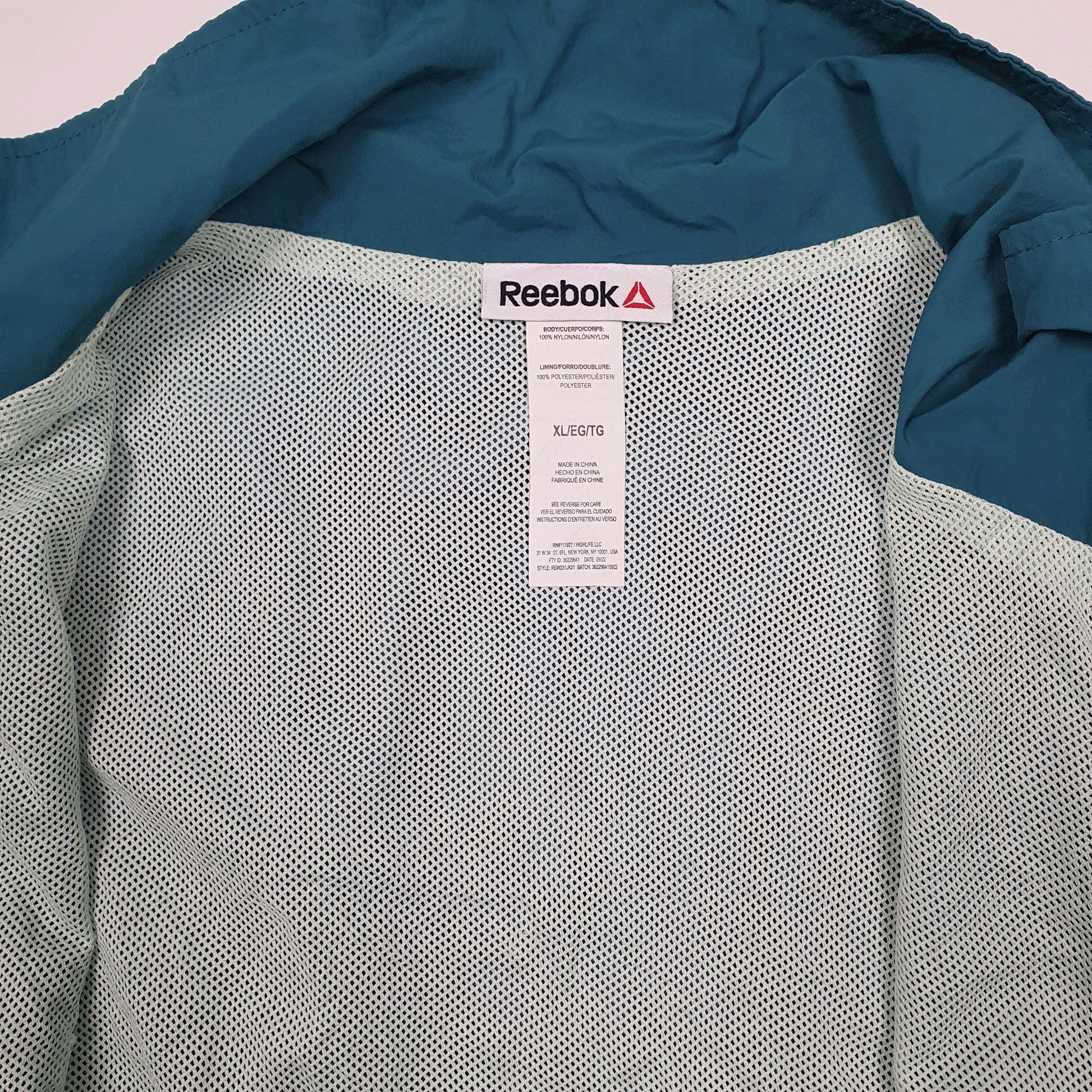 Womens Green Reebok Baggy Fit Hoodie Coat