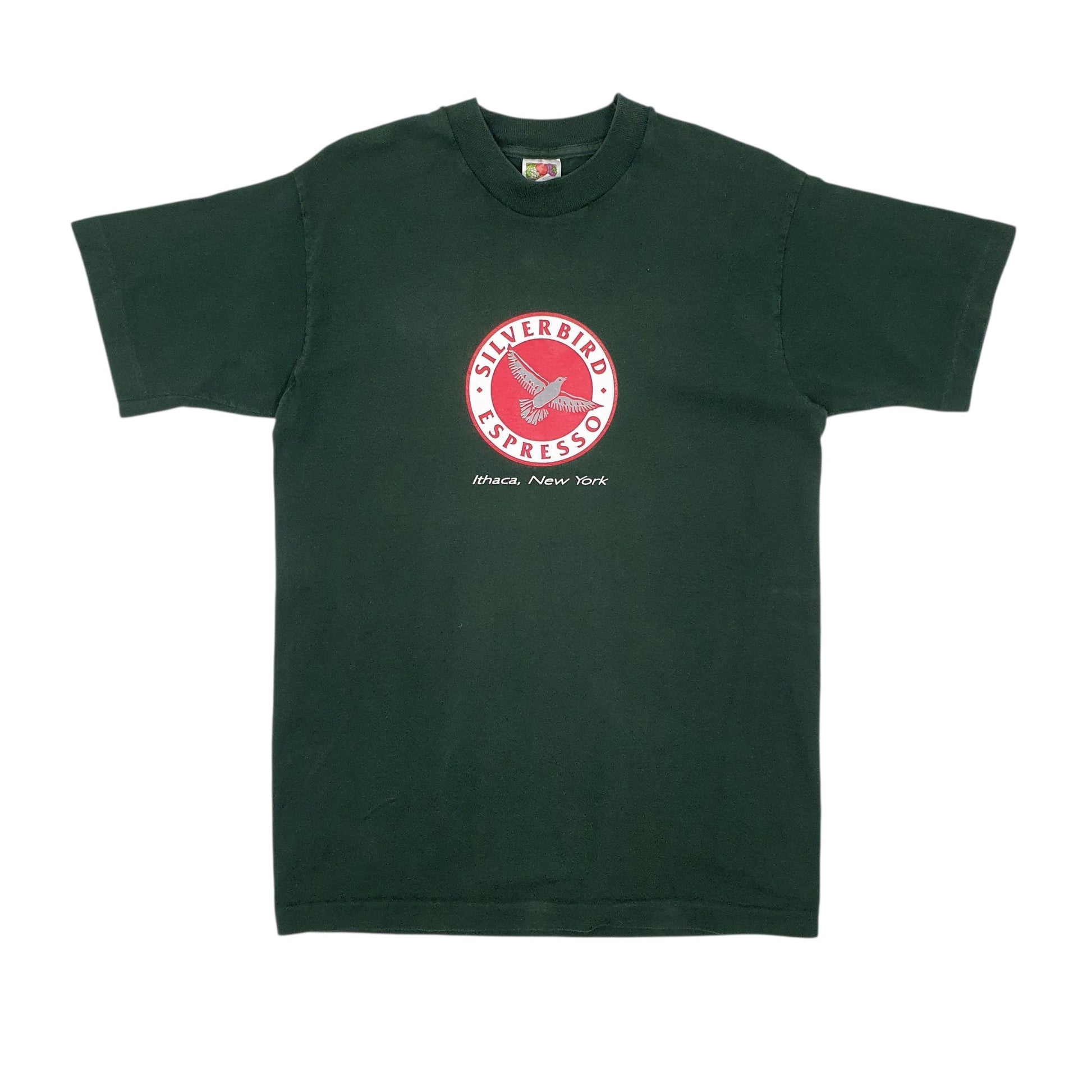 Mens Green Fruit Of The Loom Single Stitch Vintage 90s Short Sleeve T Shirt