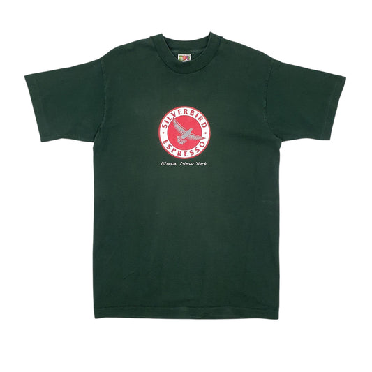 Mens Green Fruit Of The Loom Single Stitch Vintage 90s Short Sleeve T Shirt